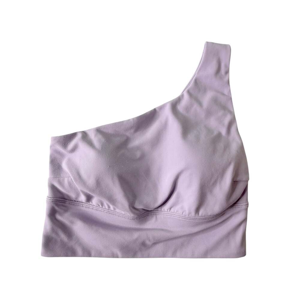 Lululemon Align Asymmetrical Bra 4 Light Support Lilac Smoke Purple